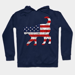 American Flag Cat Hoodie